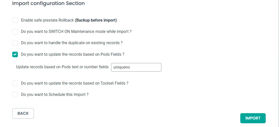 update woocommerce records based on pods fields 5