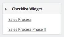checklist widget