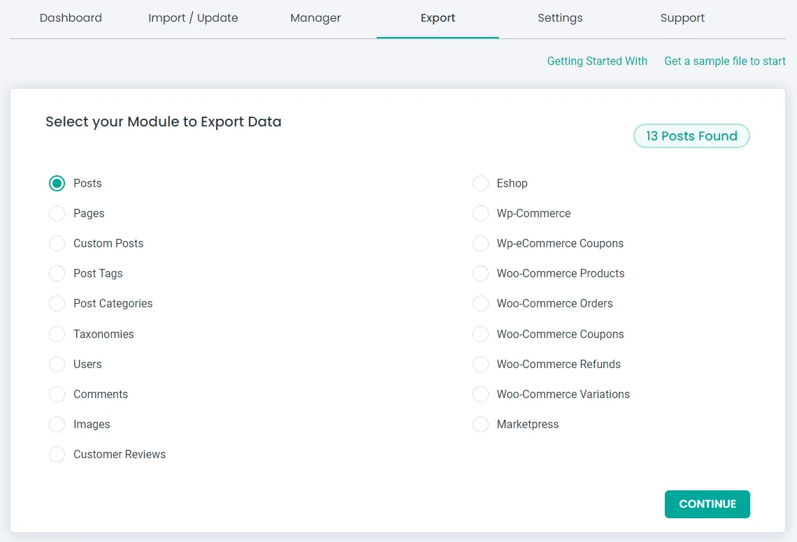 export posts ultimate csv importer