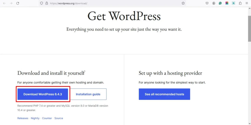how to use wordpress download wordpress