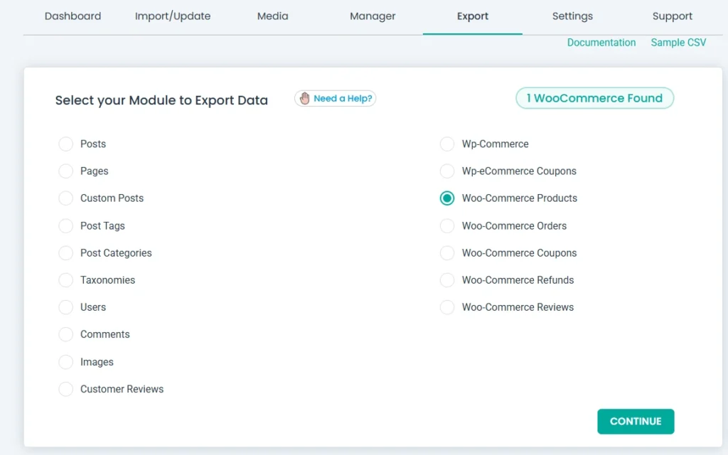 export-woocommerce-product-module