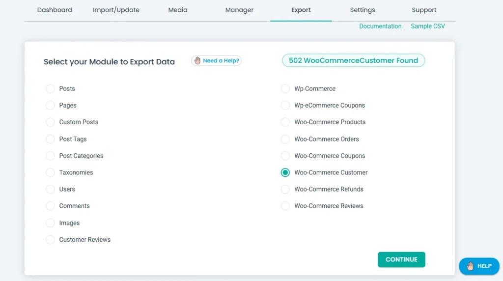 choose-woocommerce-customers-from-export