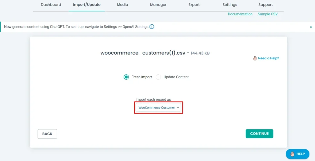 choose-woocommerce-customers-post-type