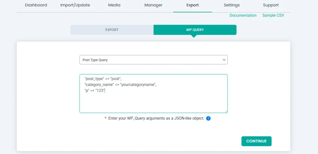 post-export-with-custom-query