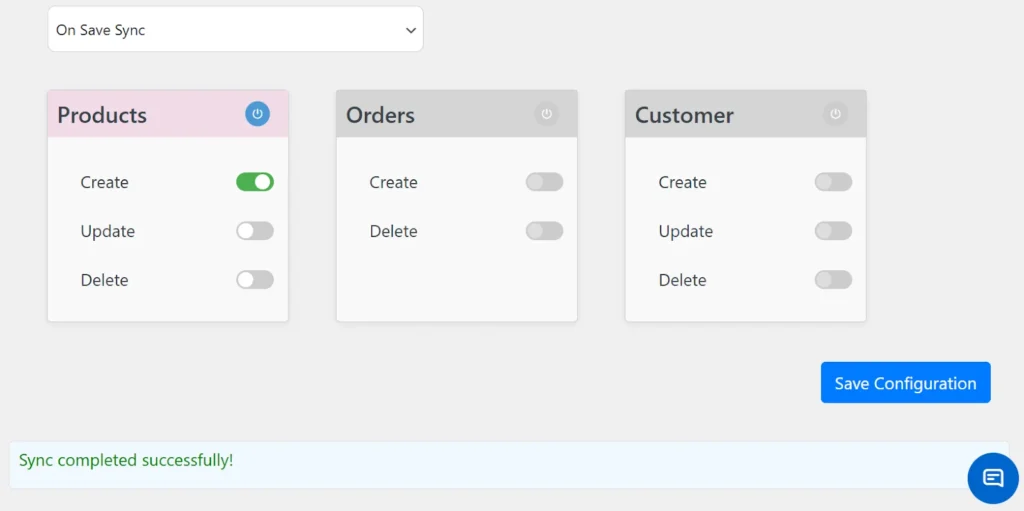 product-on-sync-saved-successfully