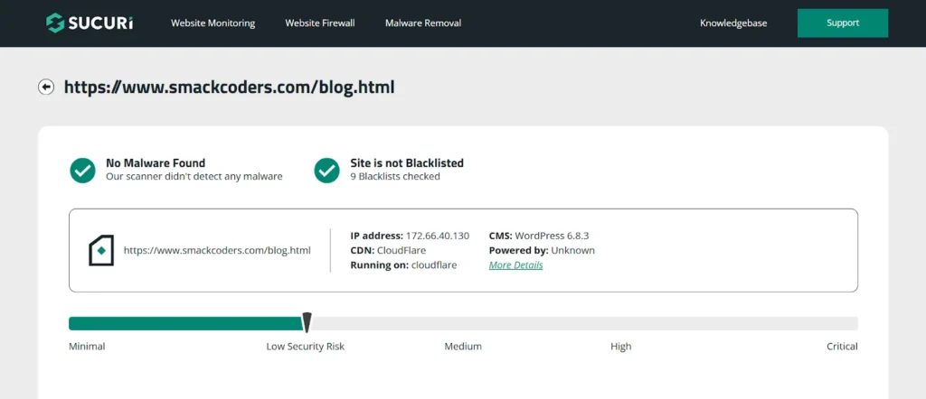 sucuri-website-scan-smackcoders-security-report