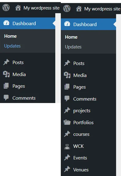 wordpress-dashboard-with-multiple-custom-post-types