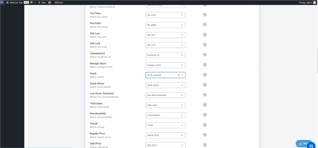 Map-Stock-and-Price-Fields