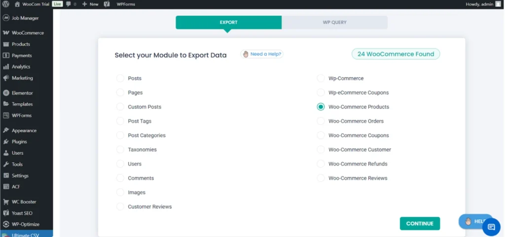 Select-WooCommerce-Products-for-Export