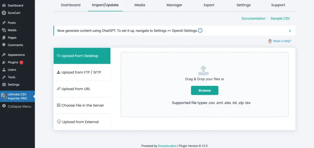 wp-ultimate-csv-importer-file-upload-view