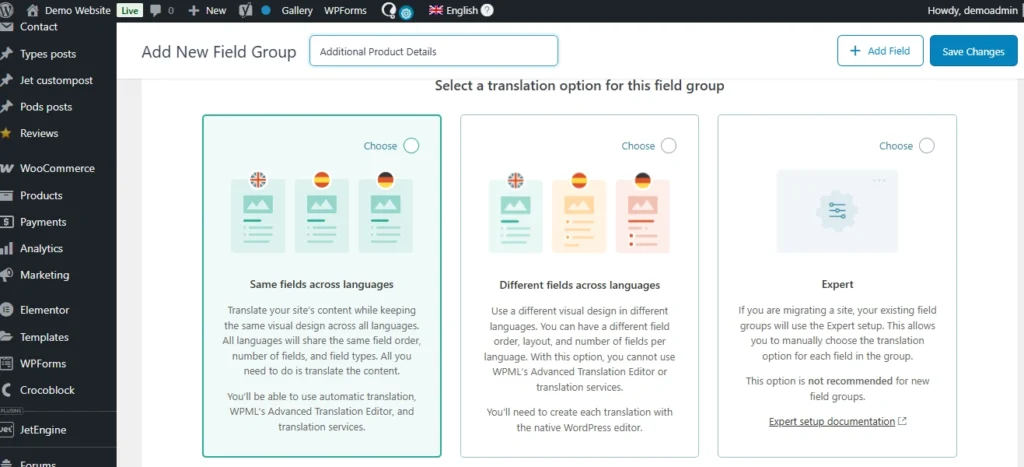 ACF-field-group-translation-options-WPML-settings-screen