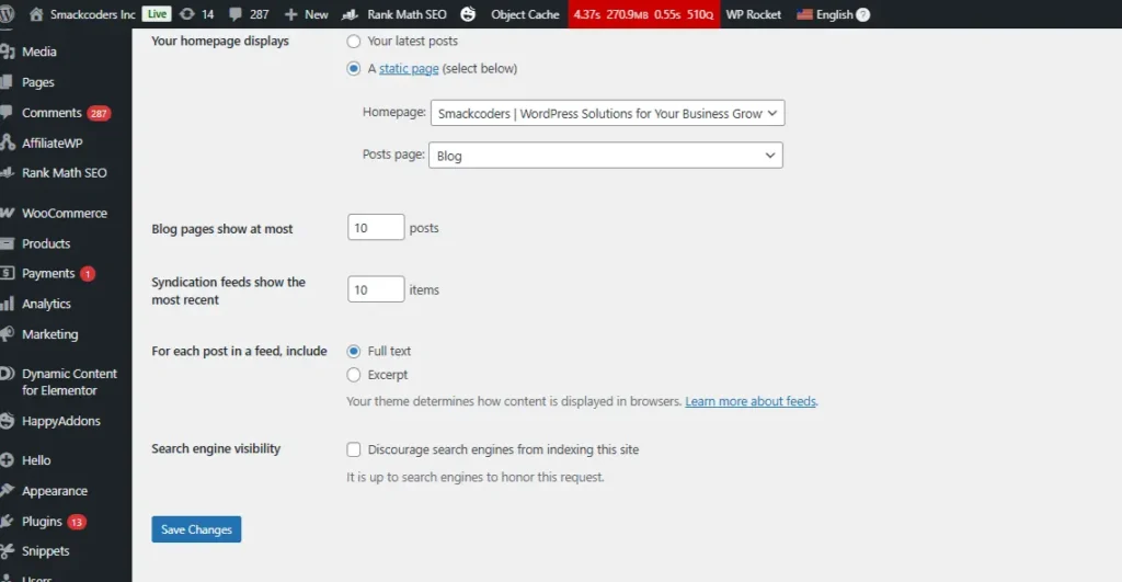 search-engine-visibility-settings