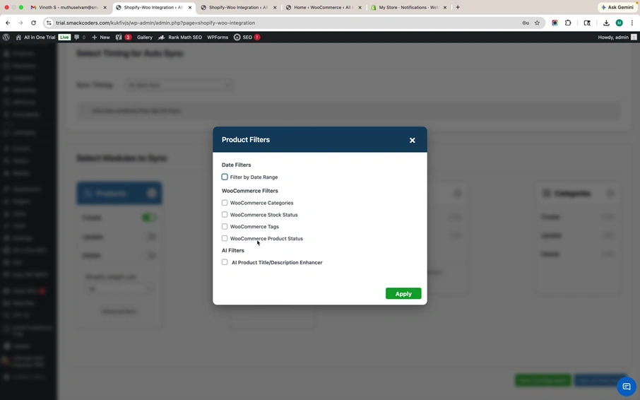 woocommerce-to-shopify-syn-product-filters-sync-settings