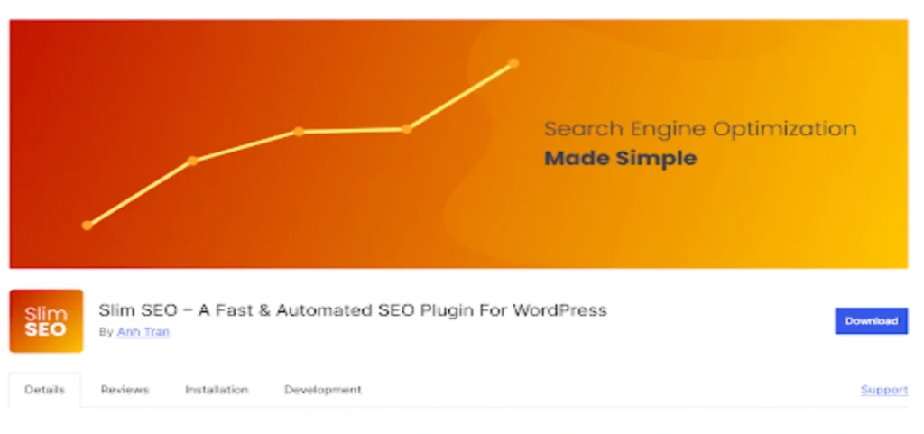 Slim SEO lightweight WordPress SEO plugin interface for automated search engine optimization.