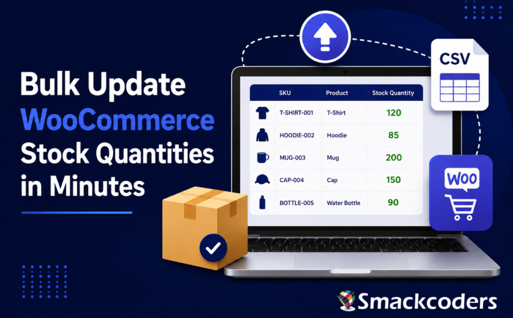 Bulk update WooCommerce stock quantities using CSV imports and inventory management tools to update product stock levels in minutes