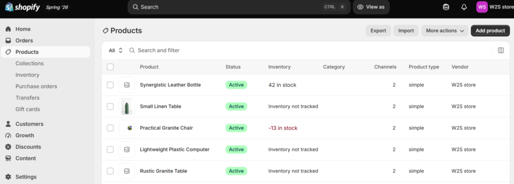 shopify-products-inventory-dashboard