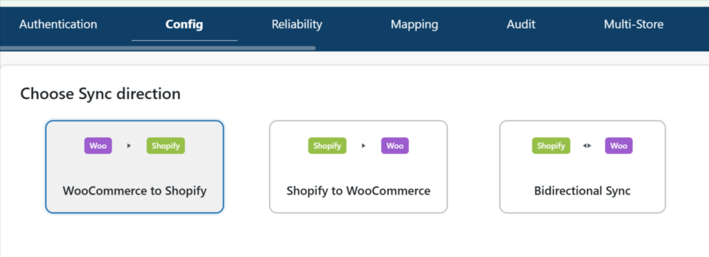 woocommerce-shopify-sync-direction